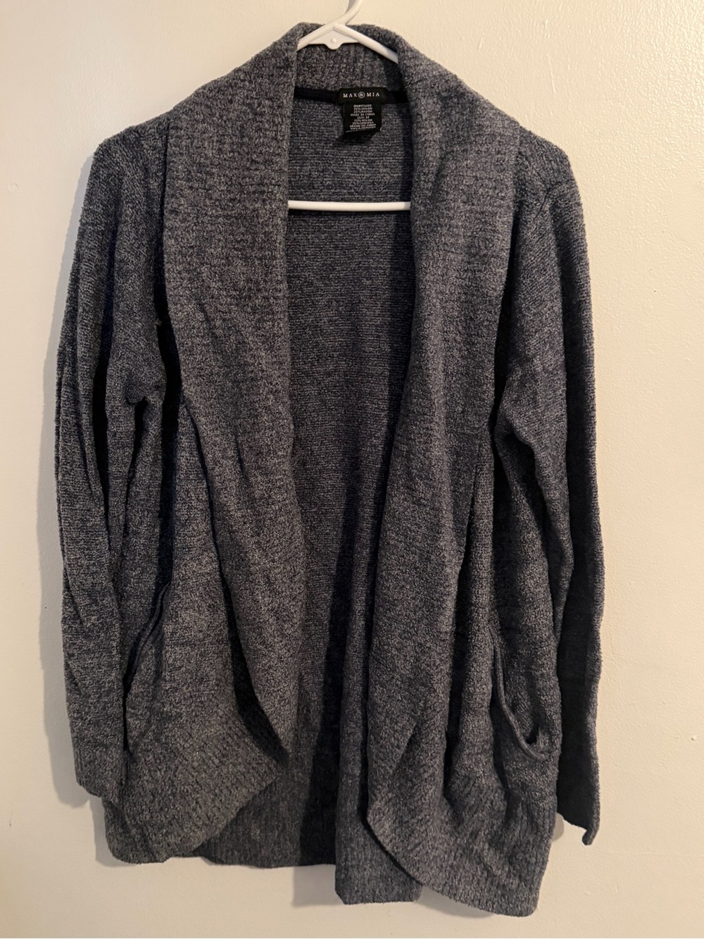 Cozy Shawl-Collar Cardigan - Gray